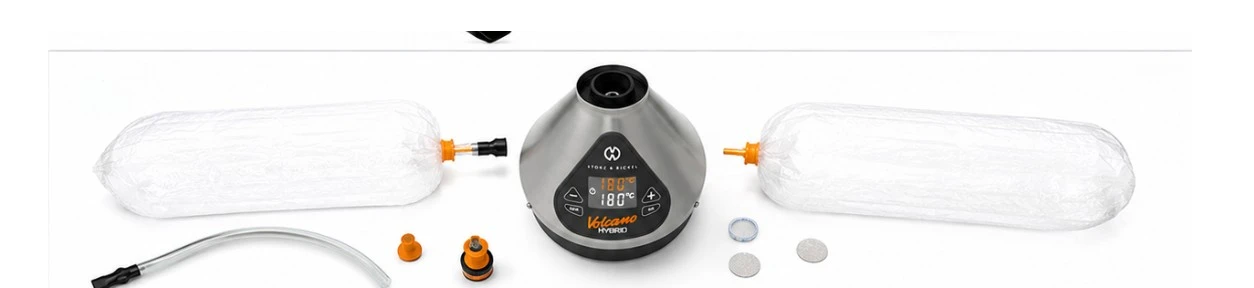 STORZ & BICKEL VOLCANO HYBRID vaporizer accessories and balloon system